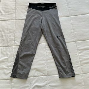 Nike pro leggings small grey and black